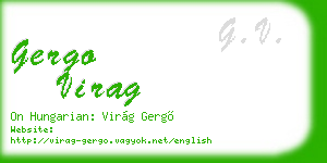 gergo virag business card