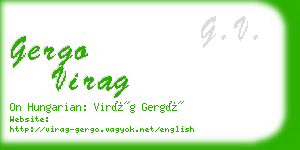 gergo virag business card